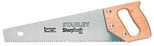 STANLEY 15-334 Handsaw, 15 in L Blade, 8 TPI, Steel Blade, Extra Wide Handle, Wood Handle