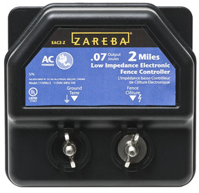 Zareba EA2M-Z Electric Fence Charger, 0.07 J Output Energy, 110/120 V, 2, 1, 0.5 mile Fence Distance