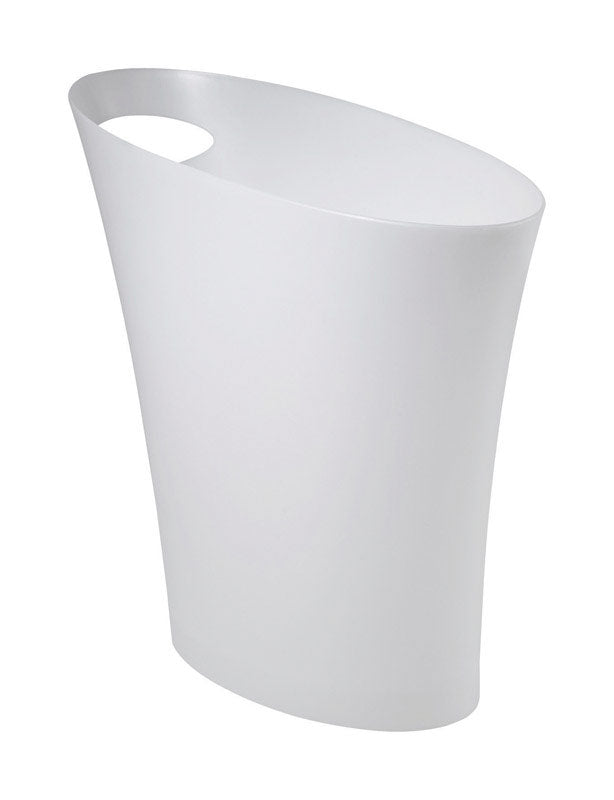 Umbra Skinny 2 gal White Plastic Modern Wastebasket, Pack of 6