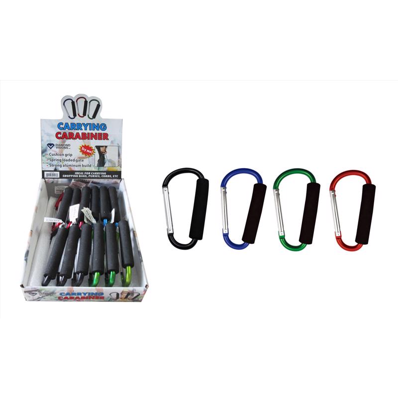 IIT Jumbo D Shaped Carabiner Hook Aluminum 1 pk, Pack of 12