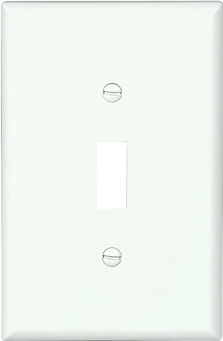 Eaton Wiring Devices PJ1W-10-L Wallplate, 4.87 in L, 3.12 in W, 1-Gang, Polycarbonate, White, High-Gloss