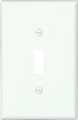 Eaton Wiring Devices PJ1W-10-L Wallplate, 4.87 in L, 3.12 in W, 1-Gang, Polycarbonate, White, High-Gloss