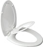 Bemis 183SLOWA Toilet Seat, Elongated, Molded Wood, White, Twist Hinge