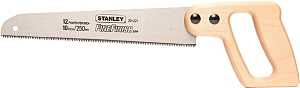 STANLEY 20-221 Handsaw, 10 in L Blade, 11 TPI, Contoured Handle, Wood Handle