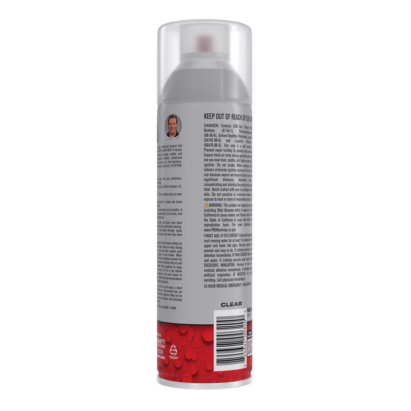Flex Seal Family of Products Flex Seal Clear Rubber Spray Sealant 14 oz, Pack of 6