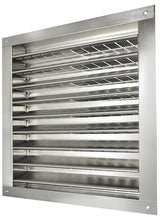 Master Flow DA1212 Dual Louver, 14-3/4 in L, 14-1/2 in W, Aluminum, Mill