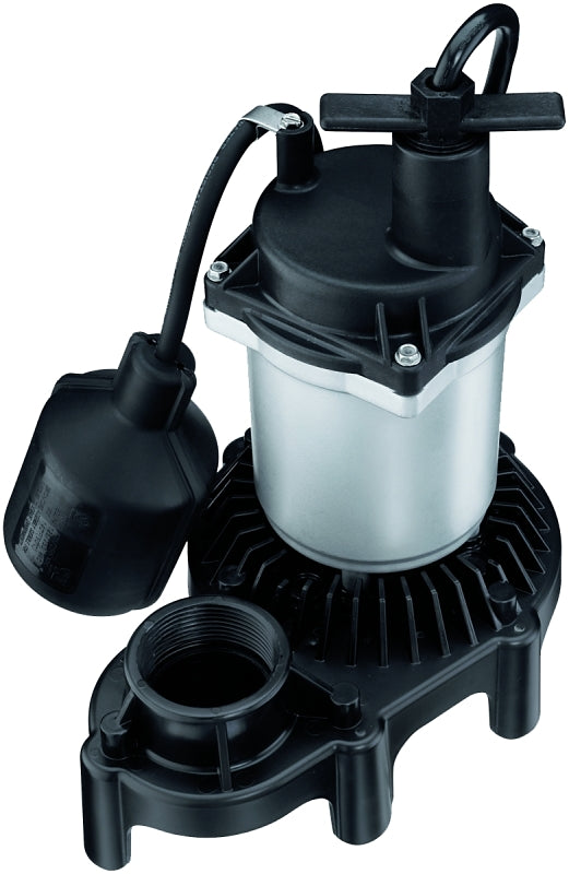 Flotec FPZS33T Sump Pump, 1-Phase, 4 A, 115 V, 0.33 hp, 1-1/2 in Outlet, 22 ft Max Lift Head, 660 gph