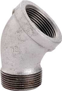 ProSource PPG121-32 Street Pipe Elbow, 1-1/4 in, Threaded, 45 deg Angle, 40 Schedule, 300 psi Pressure