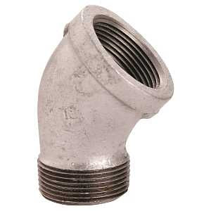 ProSource PPG121-40 Street Pipe Elbow, 1-1/2 in, Threaded, 45 deg Angle, 40 Schedule, 300 psi Pressure
