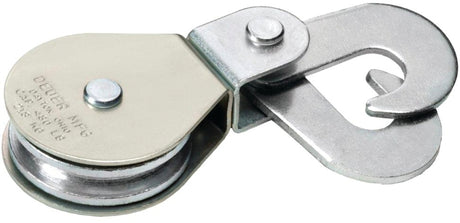 Deuer DB-30HS Scissor Hook Block, Swivel Eye, 5/16 in Rope, 480 lb Working Load, 2 in Sheave