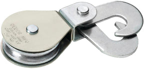Deuer DB-35HS Scissor Hook Block, Swivel Eye, 5/16 in Rope, 480 lb Working Load, 2 in Sheave, Zinc
