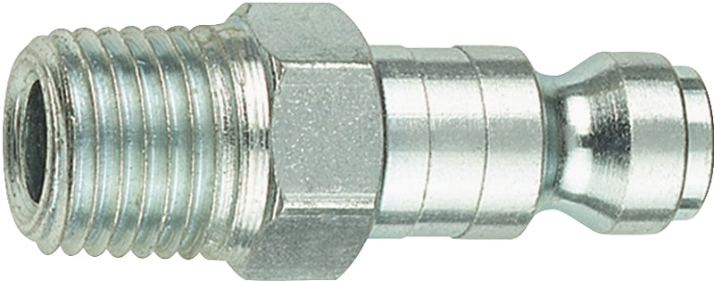 Tru-Flate 12-705 Plug, 1/2 in, MNPT, Steel, Clear Trivalent Zinc Chromate