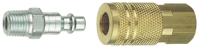 Tru-Flate 13-401 Coupler and Plug Set, L-Style, 1/4 in