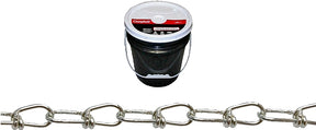 Campbell 075-2023N Double Loop Chain, #2/0, 350 ft L, 255 lb Working Load, Carbon Steel, Zinc