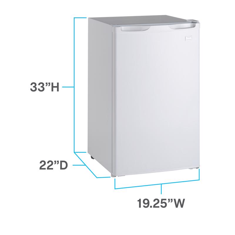 Avanti 4.4 cu ft White Steel Compact Refrigerator 228 W