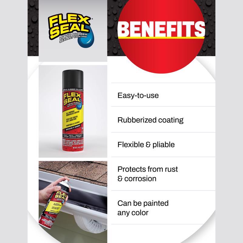 Flex Seal Family of Products Flex Seal Almond Rubber Spray Sealant 14 oz, Pack of 6