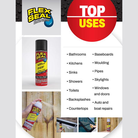 Flex Seal Family of Products Flex Seal Red Rubber Spray Sealant 14 oz, Pack of 6