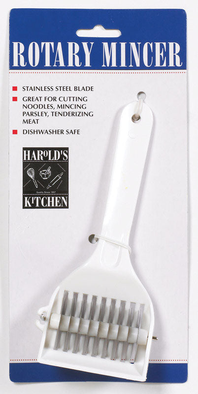 Harold Import White Plastic/Stainless Steel Rotary Mincer