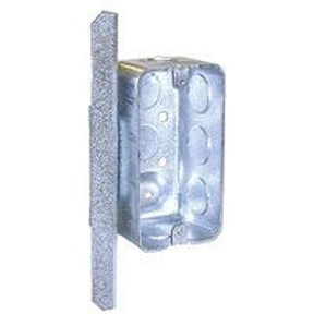 Raco 661 Series Handy Box, 13 cu-in, 1-Gang, 8-Knockout, 1/2 in Knockout, Galvanized Steel, Gray, Bracket Mounting