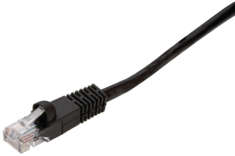 Zenith PN10255EB Network Cable, 25 ft L, 5e Category Rating, Black Sheath