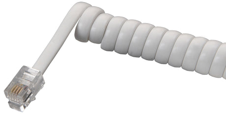 Zenith TH1025W Telephone Cord, White Sheath, 25 ft L