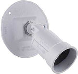 Hubbell 5624-6 Lamp Holder, Combination, Weatherproof, 3.336 in L x 4.125 in W x 4.125 in H Dimensions, 120 V, White
