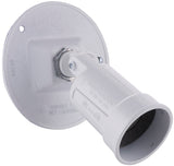 Hubbell 5624-6 Lamp Holder, Combination, Weatherproof, 3.336 in L x 4.125 in W x 4.125 in H Dimensions, 120 V, White