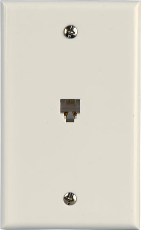 Zenith TW1001SW Wallplate, 4-1/2 in L, 2-3/4 in W, 1-Gang, White
