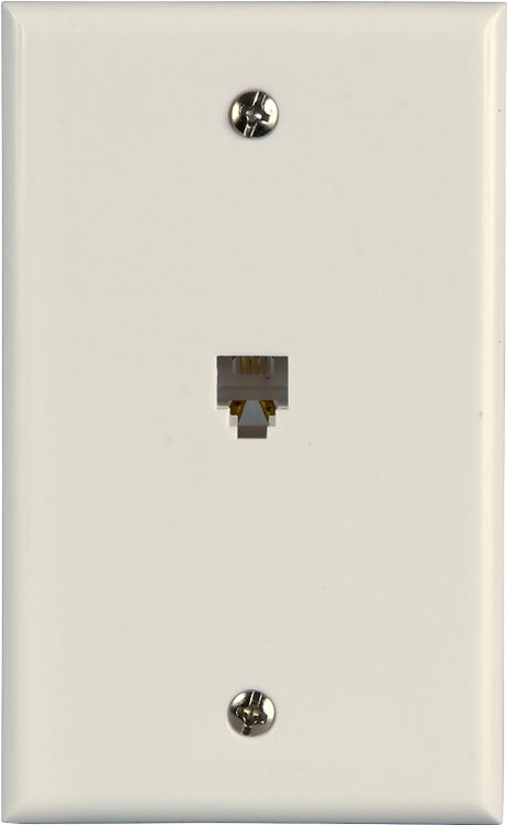 Zenith TW1001SW Wallplate, 4-1/2 in L, 2-3/4 in W, 1-Gang, White