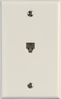 Zenith TW1001SW Wallplate, 4-1/2 in L, 2-3/4 in W, 1-Gang, White