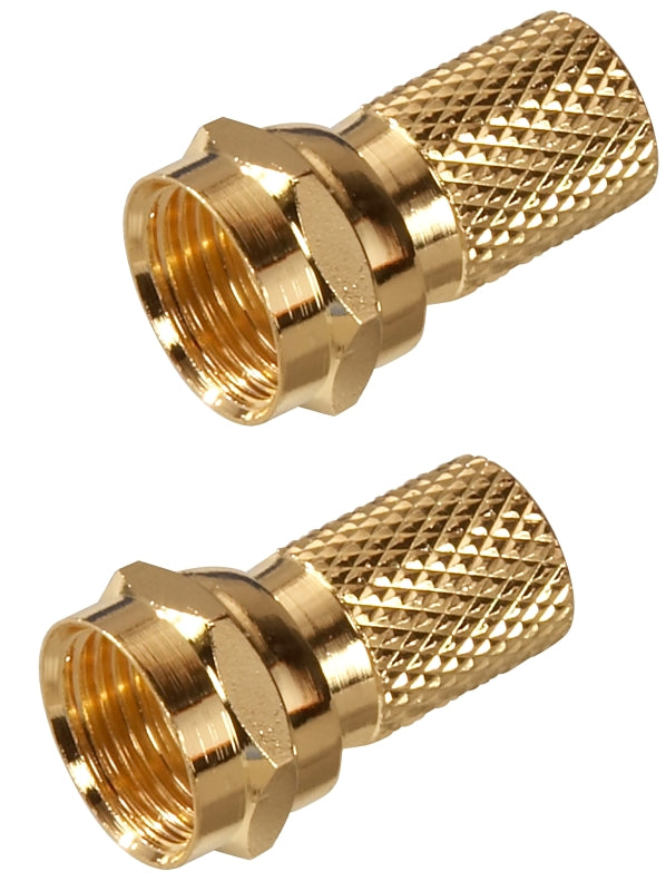 Zenith VA1002RG6TW Twist-On Connector, F Connector, Gold