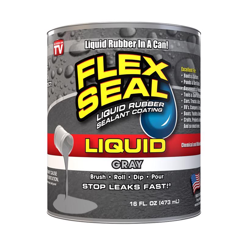 Flex Seal Family of Products Flex Seal Gray Liquid Rubber Sealant Coating 16 fl. oz., Pack of 6