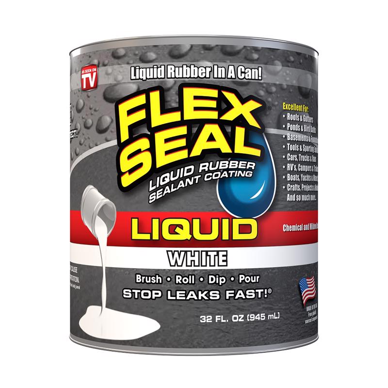 Flex Seal Family of Products Flex Seal White Liquid Rubber Sealant Coating 32 fl. oz., Pack of 6