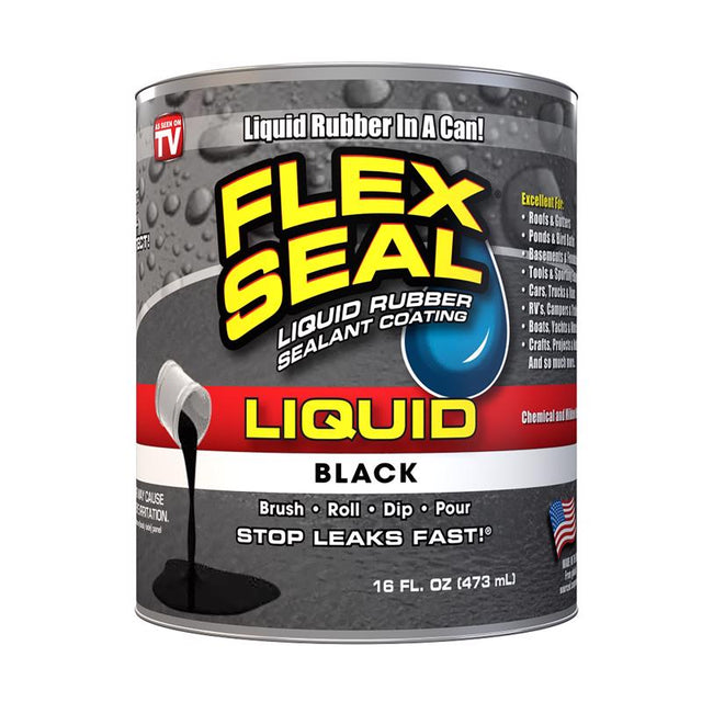 Flex Seal Family of Products Flex Seal Black Liquid Rubber Sealant Coating 16 fl. oz., Pack of 6