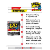 Flex Seal Family of Products Flex Seal Black Liquid Rubber Sealant Coating 16 fl. oz., Pack of 6