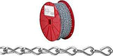 Campbell 072-4027N Single Jack Chain, 16 in, 250 ft L, 10 lb Working Load, Steel, Zinc-Plated