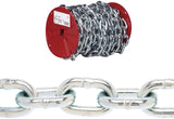 Campbell 072-5027 Proof Coil Chain, 3/16 in, 100 ft L, 30 Grade, Steel, Zinc-Plated