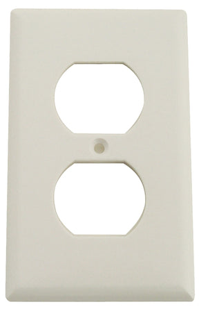 Eaton Wiring Devices 2132W-BOX Series Receptacle Wallplate, Duplex, Standard-Size, 4-1/2 in L, 2-3/4 in W, 1-Gang, Pack of 25