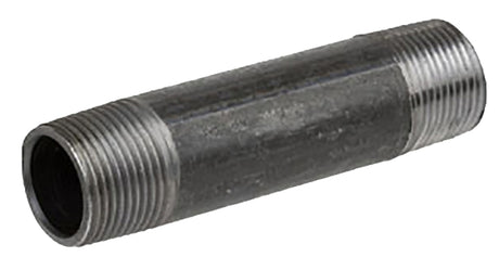 ProSource 11/2X2 Pipe Nipple, 1-1/2 in, Male, Steel, 40 Schedule, 2 in L