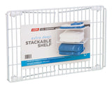 Grayline Life Organized 12 in. H X 9 in. W X 20 in. L PE Coated White Stackable Shelf