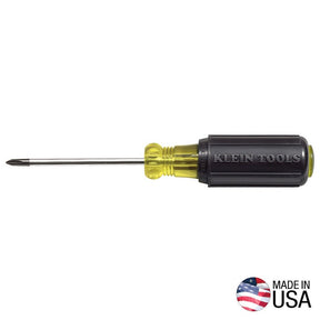 Klein Tools 603-3 Screwdriver, #1 Drive, Phillips Drive, 6-3/4 in OAL, 3 in L Shank, Rubber Handle, Cushion-Grip Handle