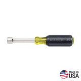 Klein Tools 630-1/4 Nut Driver, 1/4 in Drive, 6-3/4 in OAL, Cushion-Grip Handle, Black/Yellow Handle, 3 in L Shank
