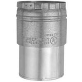 AmeriVent 3EDC Draft Hood Connector, 3 in Connection, 6 in OAL, Snap-Lock, Steel, Galvanized