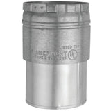 AmeriVent 3EDC Draft Hood Connector, 3 in Connection, 6 in OAL, Snap-Lock, Steel, Galvanized