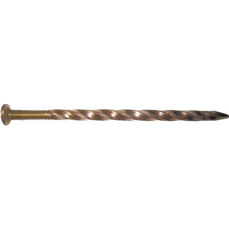 Maze H530S050 Post and Frame Nail, Hand Drive, 60D, 6 in L, Steel, Brite, Spiral Shank, 50 lb