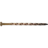 Maze H528S050 Post and Frame Nail, Hand Drive, 40D, 5 in L, Steel, Brite, Spiral Shank, 50 lb