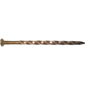 Maze H528S050 Post and Frame Nail, Hand Drive, 40D, 5 in L, Steel, Brite, Spiral Shank, 50 lb
