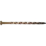 Maze H528S050 Post and Frame Nail, Hand Drive, 40D, 5 in L, Steel, Brite, Spiral Shank, 50 lb