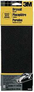 3M 9092 Sandpaper, 11 in L, 4-3/16 in W, 100 Grit, Medium, Silicone Carbide Abrasive
