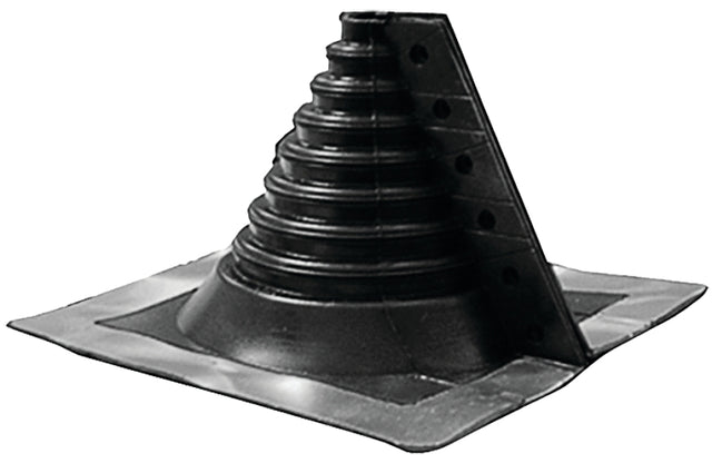 Oatey 14049 Base Roof Flashing, 0.25 to 4 in Pipe, Plastic